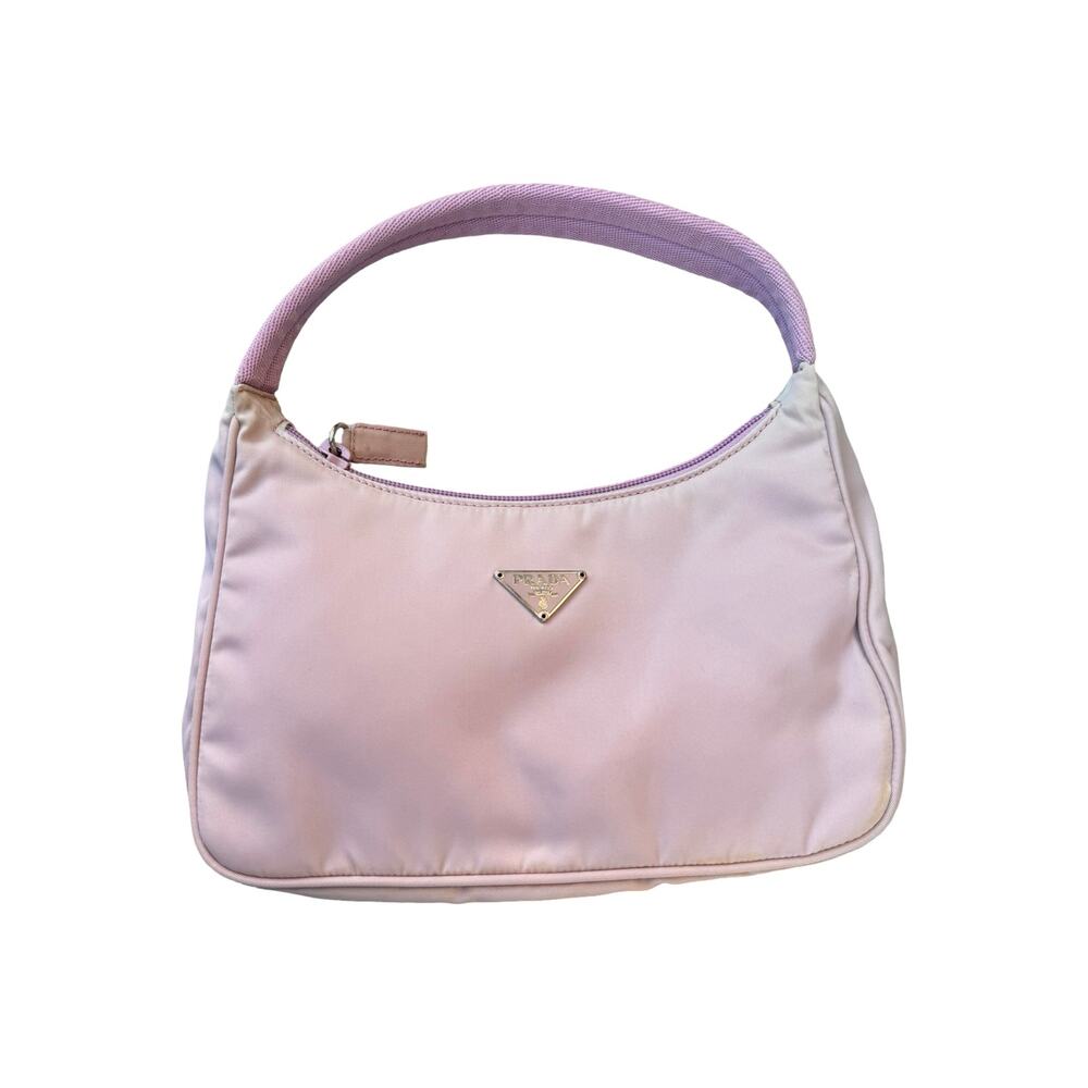 Vintage Prada Pink Nylon Shoulder Bag Y2K Re-Edition